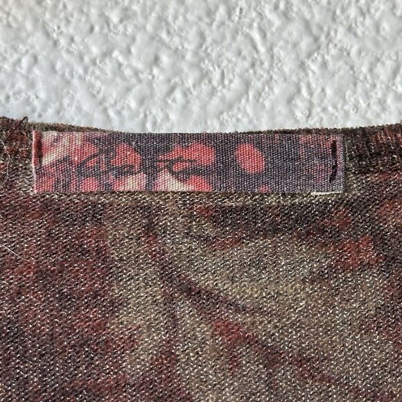 Cactus Boho Women’s Tunic Shirt Scoop Neck Top Flared Hem Long Sleeve - Picture 7 of 10